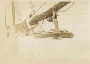 Image: Bowdoin's stern view in winter quarters